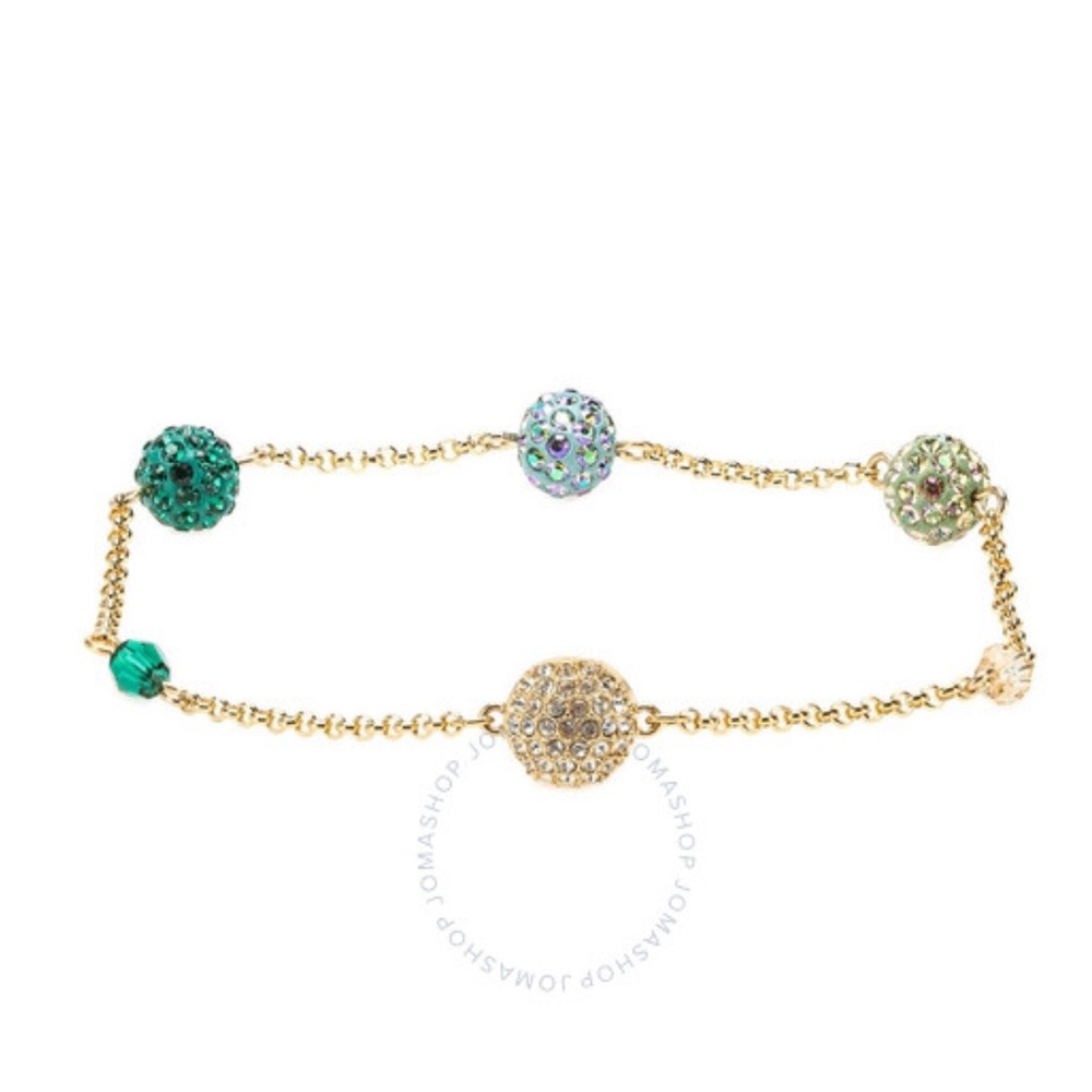 BNWOT Authentic Swarovski Remix Collection Gold Tone Plated Pop Strand Bracelet